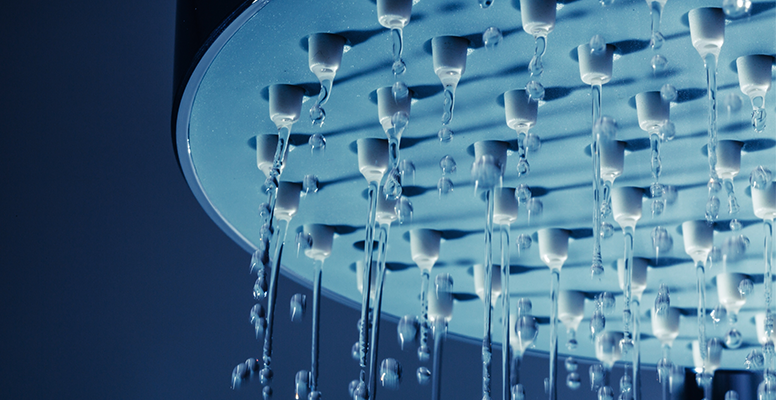 Shower Using Soft Water