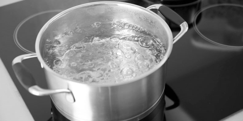 Pot of boiling water